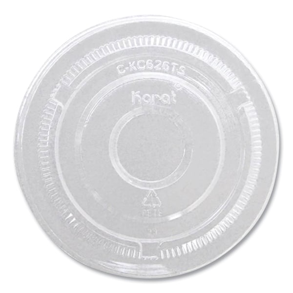PET Lids, 12 oz to 24 oz Cold Cups, No Hole Flat Lid, Clear, 1000PK